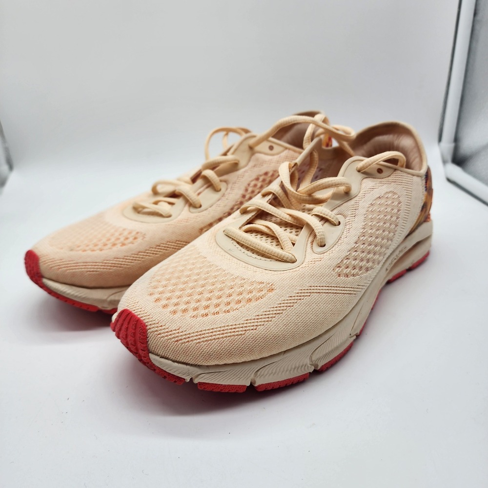 Under Armour HOVR Sonic 5 Womens Running Shoes Peach Graphic 3025571-800 Size 9